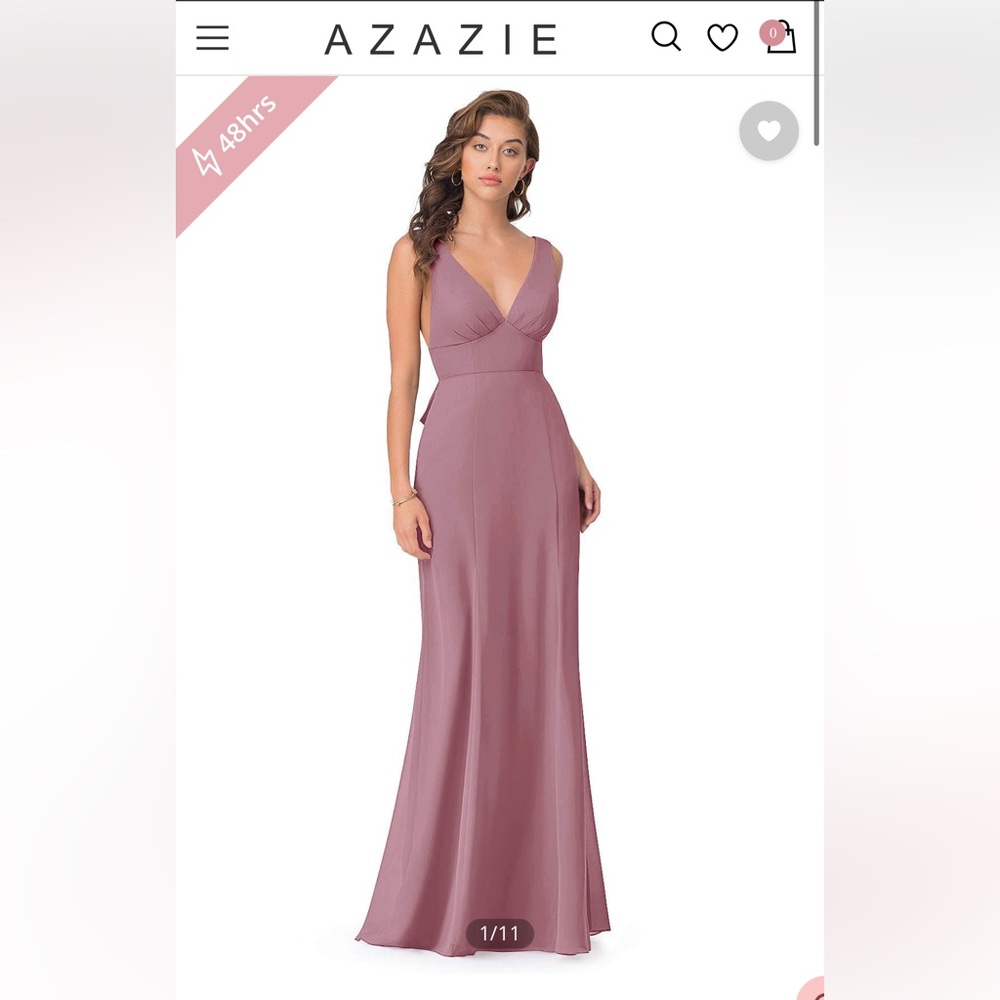 New Azazie Christiana Bridesmaid Dress - Vintage Mauve